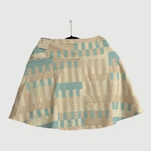 CALIA 16" Eagle Golf Skort (Bamboo Blocks/ Taffy Blue)